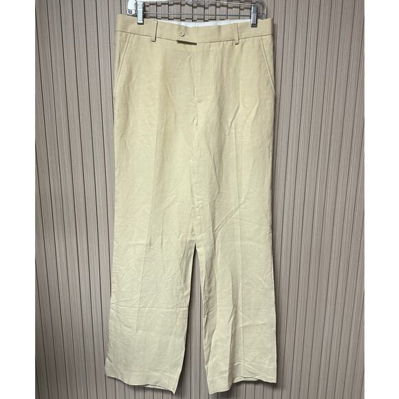 Sandro Paris Linen Viscose Suit Trousers Beige Women’s Size FR 38 / US 6 - Picture 2 of 8